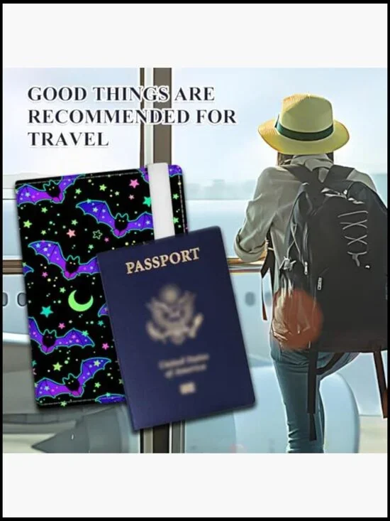 Premium Leather Passport Wallet RFID Blocking Travel Accessory Compact - Picture 3 of 6